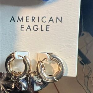 American Eagle Outfitters Gold Chunky Hoop Earrings